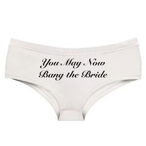 9118 Bachelorette Bridal Hipster Panties- You May Now Bang Bride, XL